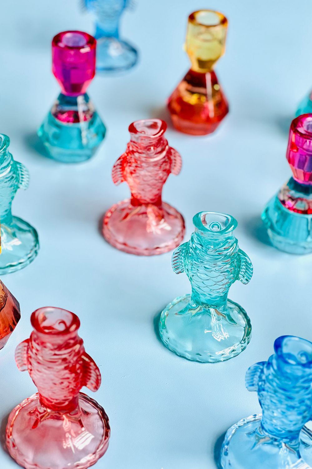 Goldfish Red Candle Stick Holder