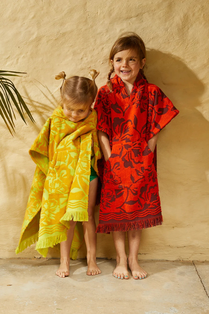 Rosalia Kids Hooded Towel - Flame