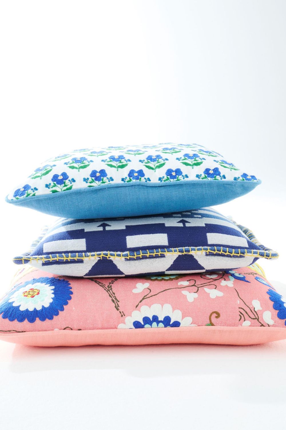 Kip&Co x Anna Spiro Indian Summer White Embroidered Cushion One Size