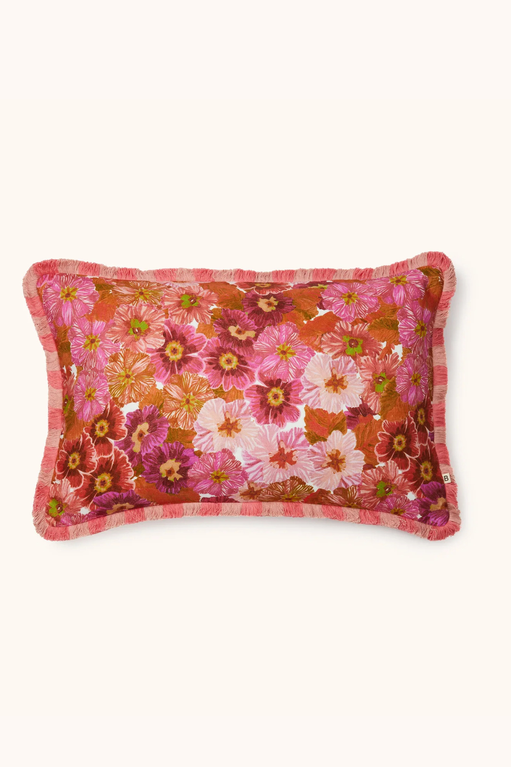 Primrose Pink Linen Cushion
