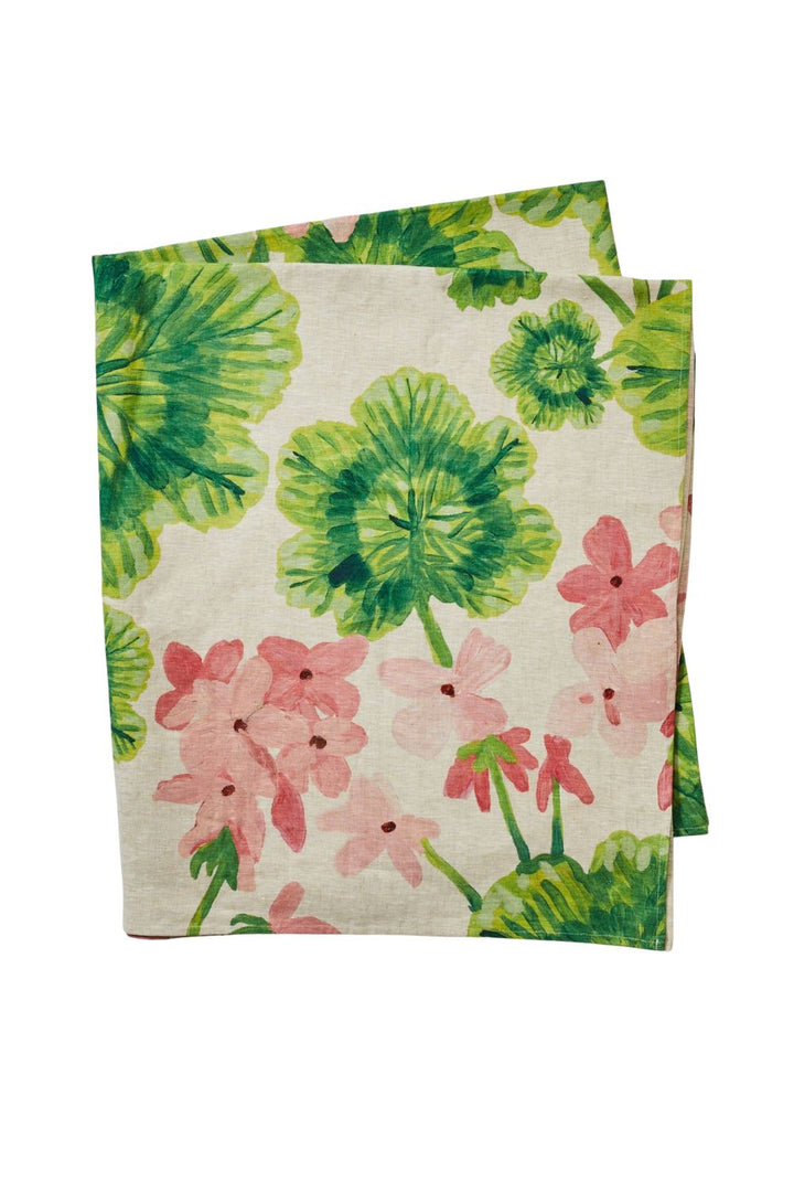 Geranium Multi Tablecloth - Size: Large 350cm x 170cm