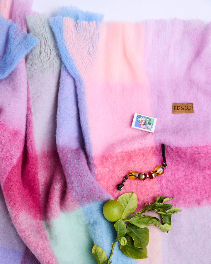 Candy Clouds Tartan Cosy Blanket