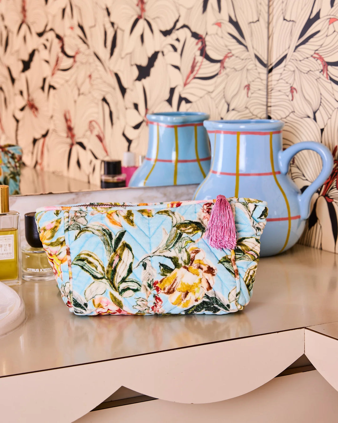 Somerset Blue Velvet Toiletry Bag