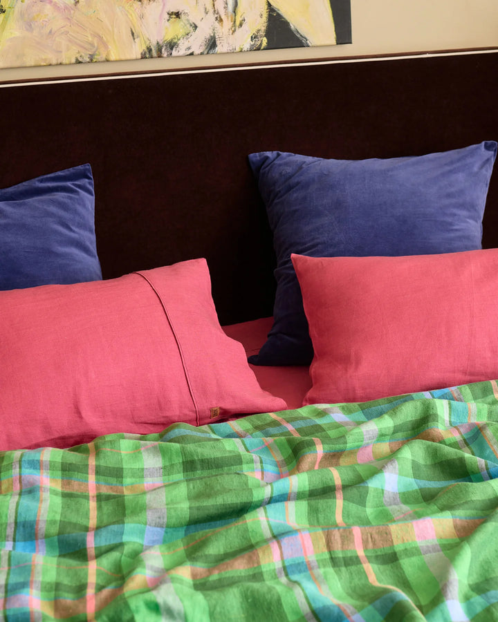 Navy Velvet European Pillowcases 2P Set