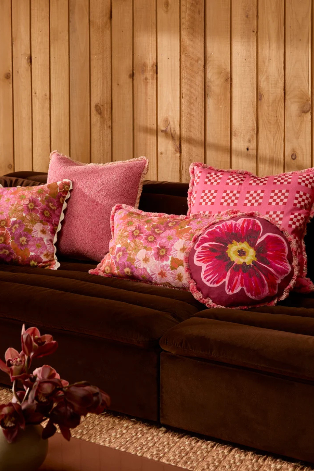 Primrose Pink Linen Cushion