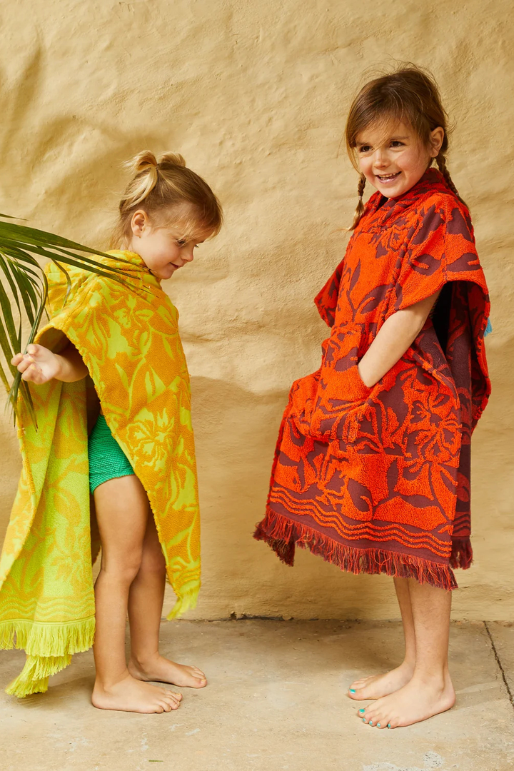Rosalia Kids Hooded Towel - Flame