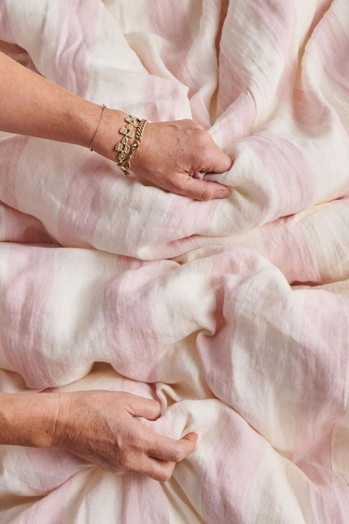 Candy Stripe Linen Quilt Cover