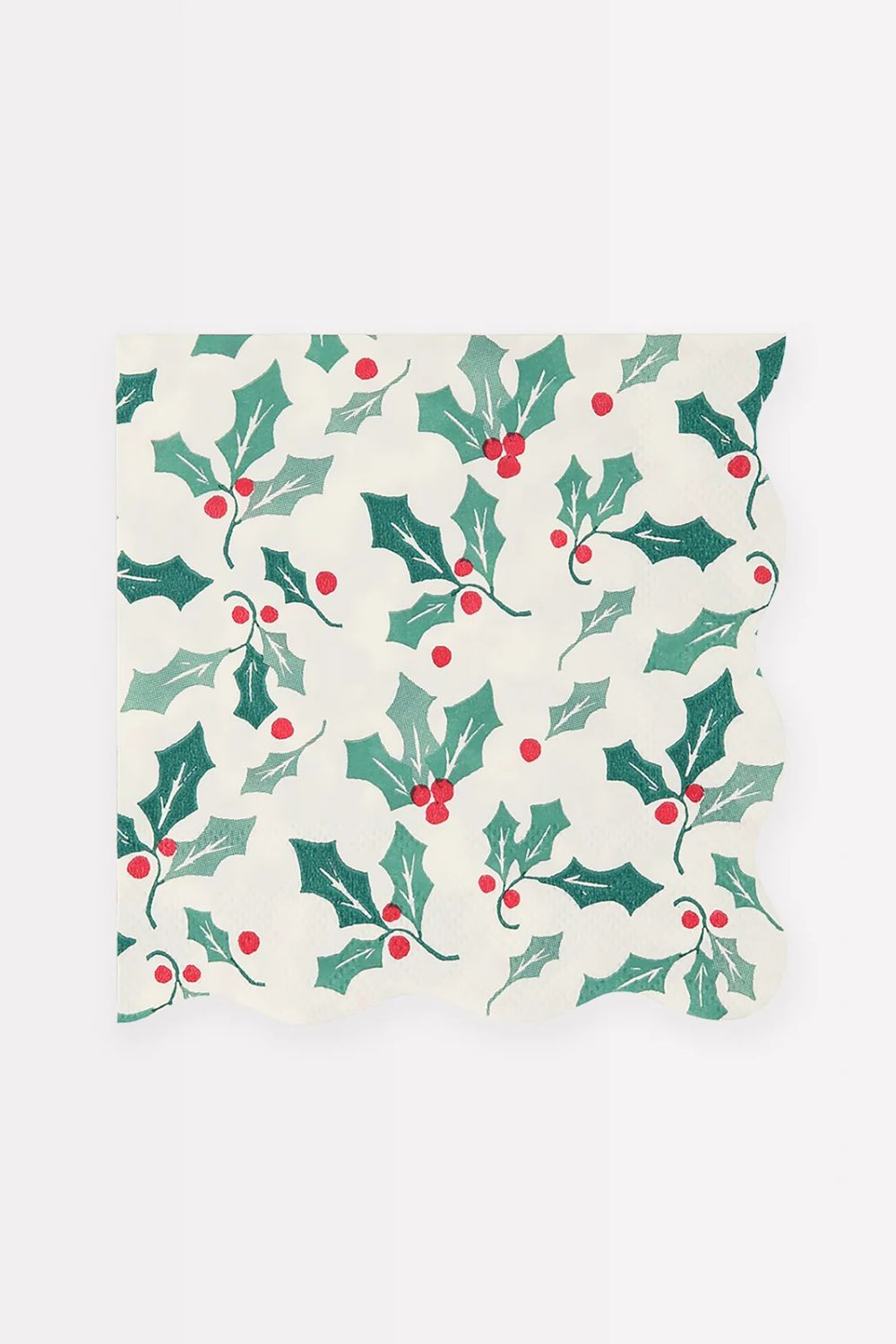 HOLLY PATTERN SMALL NAPKINS PACK OF 16