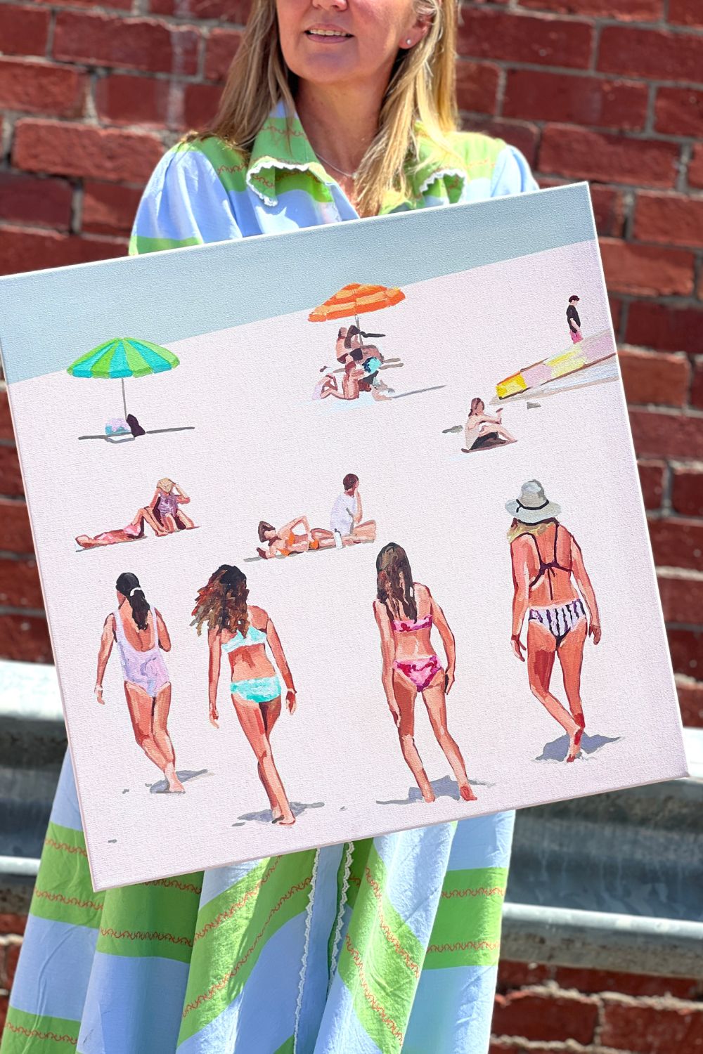 'Beach Day' Gina Debinski - Limited edition print on canvas - Crate Expectations