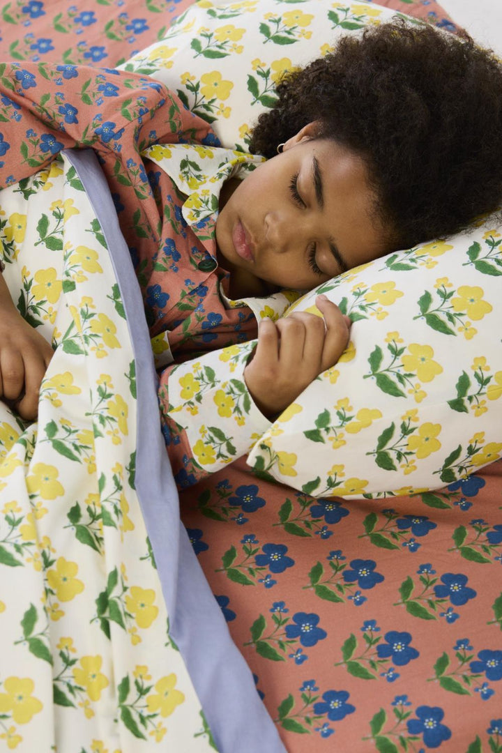 Kip&Co x Anna Spiro Indian Summer Rose Organic Cotton Fitted Sheet