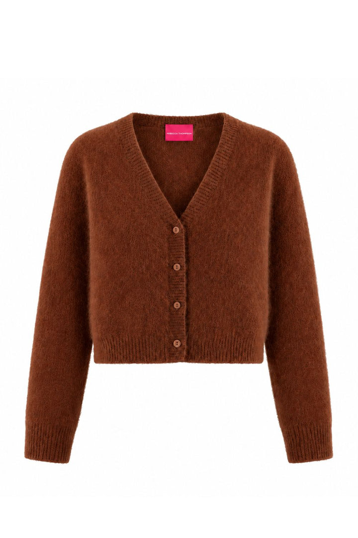 CHOCOLATE CROPPED CARDIGAN
