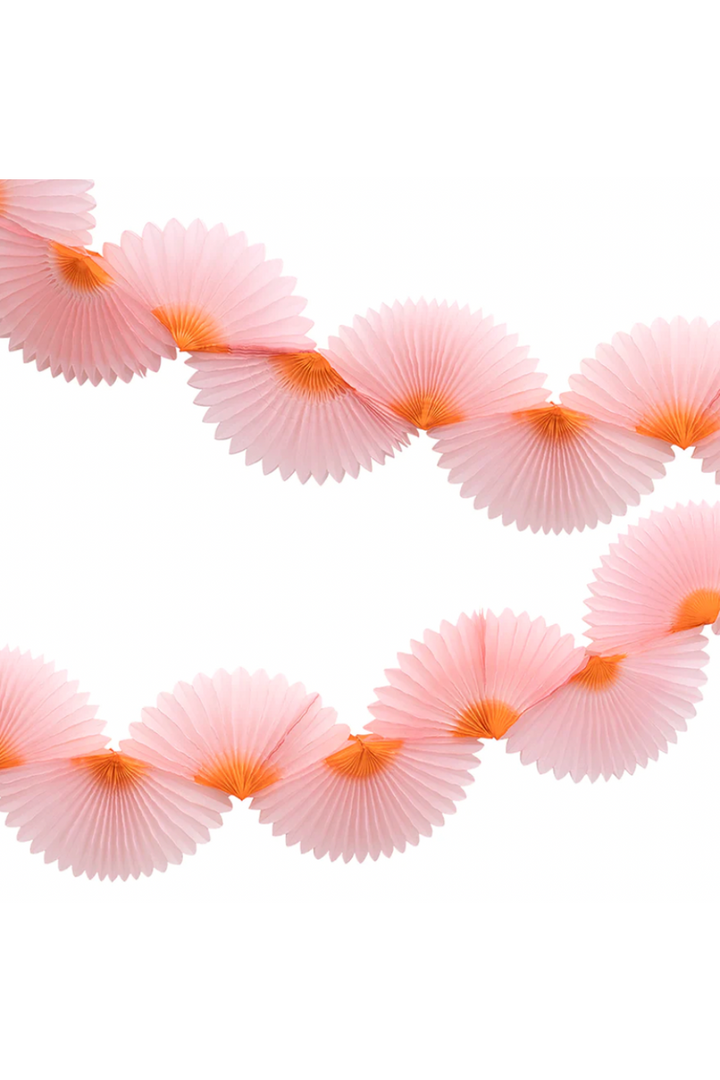 Pink Honeycomb Fan Garland - Pink