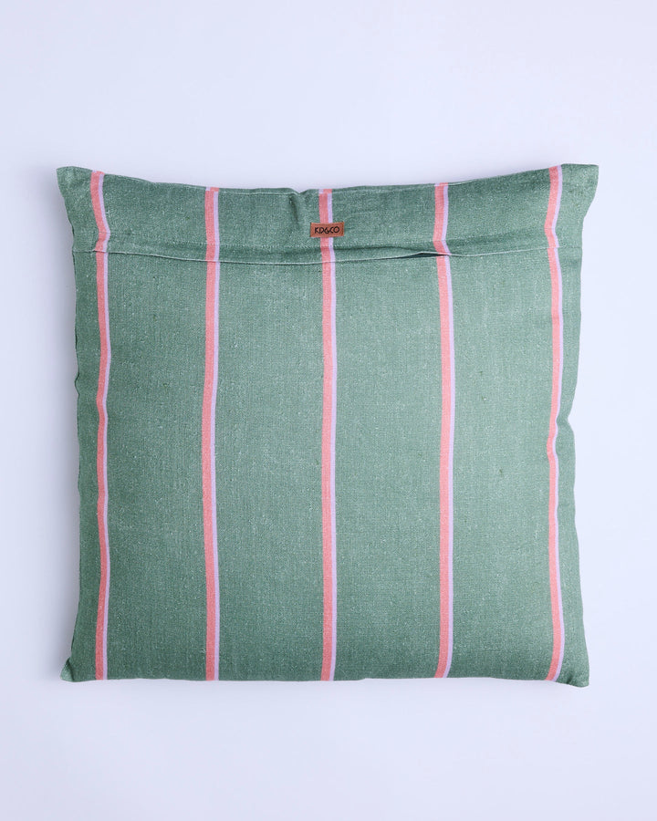Wakame Crush Stripe Upholstery Square Lounge Cushion