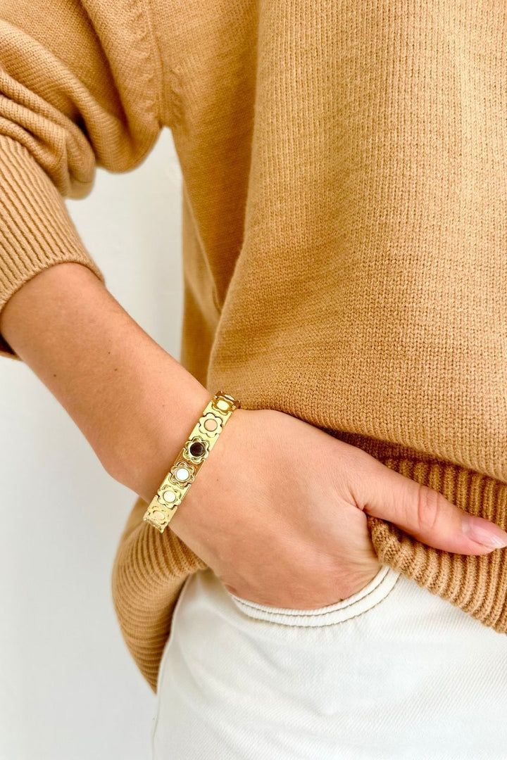 Daisy chain bracelet - Neutrals