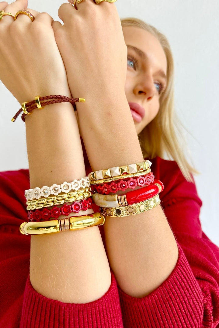 Daisy chain bracelet - Neutrals