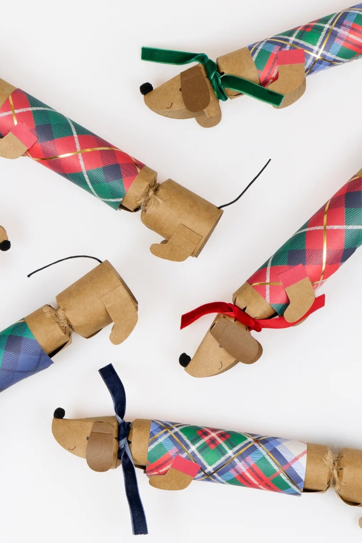 Plaid Sausage Dog Crackers