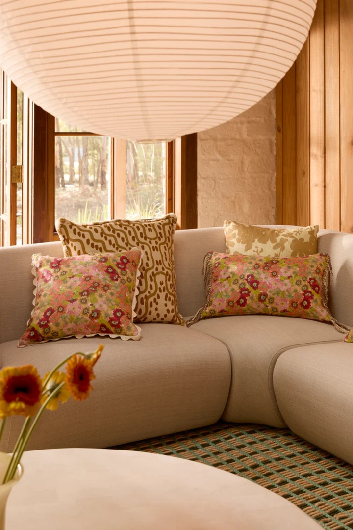 Primrose Sunset Linen Cushion