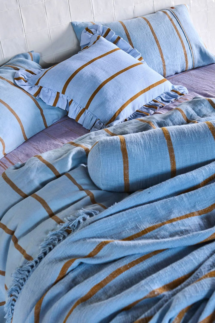 Como Stripe Linen Quilt Cover