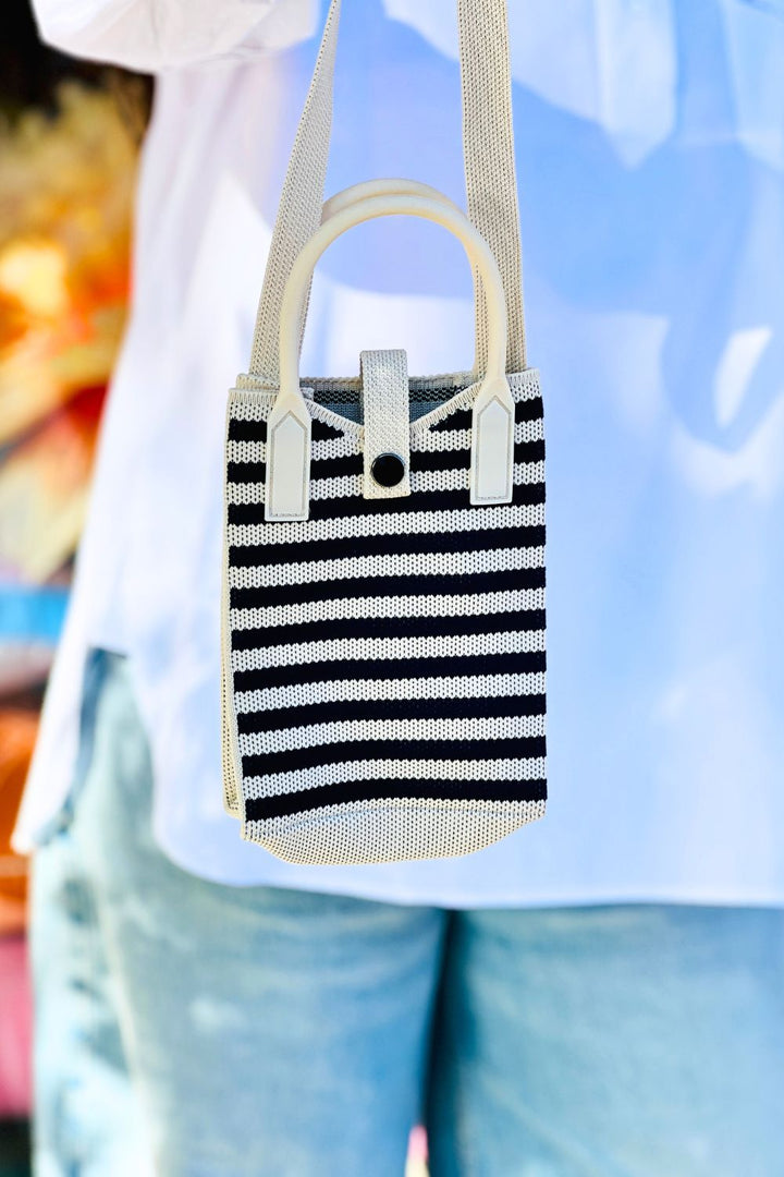 Micro Walker- Cream and Navy Stripe