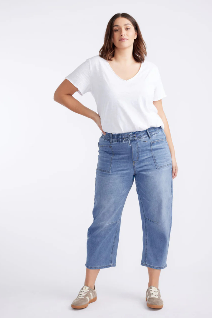 Leo Barrel Jeans - Blue Denim