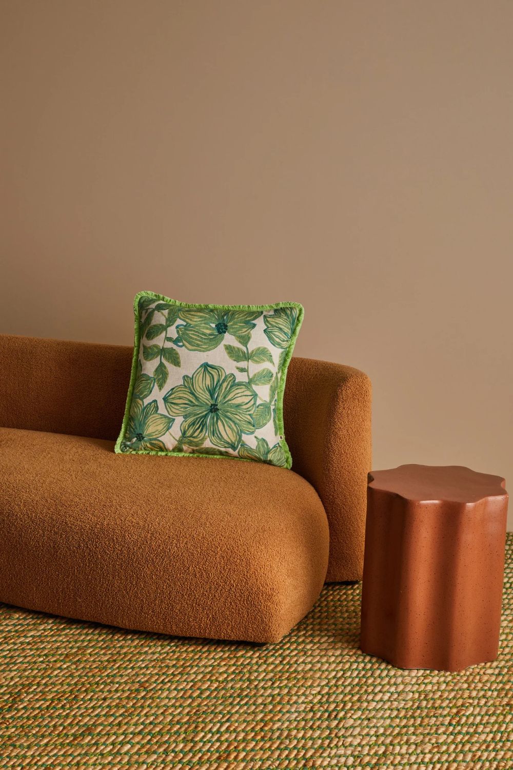 Azalea Sage Linen Cushion