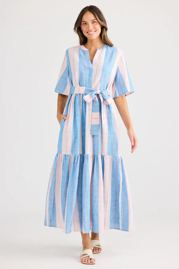 Lynwood Dress - Blue Multi Stripe