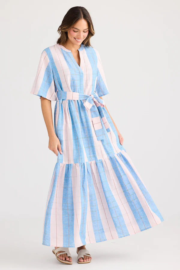 Lynwood Dress - Blue Multi Stripe