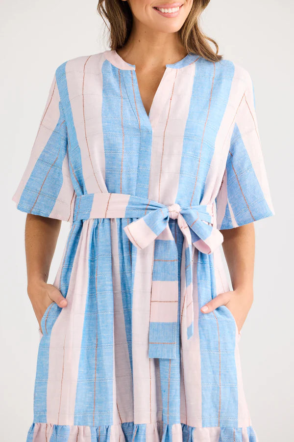 Lynwood Dress - Blue Multi Stripe