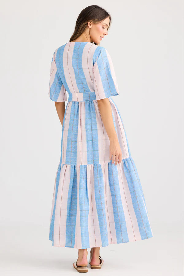 Lynwood Dress - Blue Multi Stripe