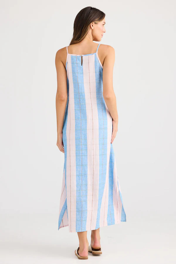 Cliffside Maxi Dress - Blue Multi Stripe