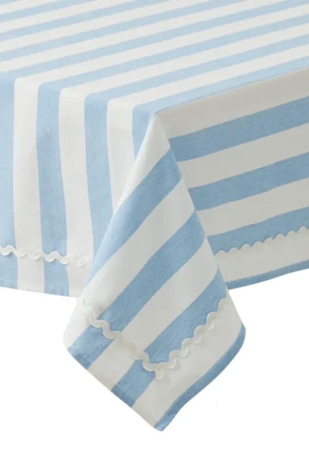Cotton Stripe Table Cloth Sky Blue - Crate Expectations