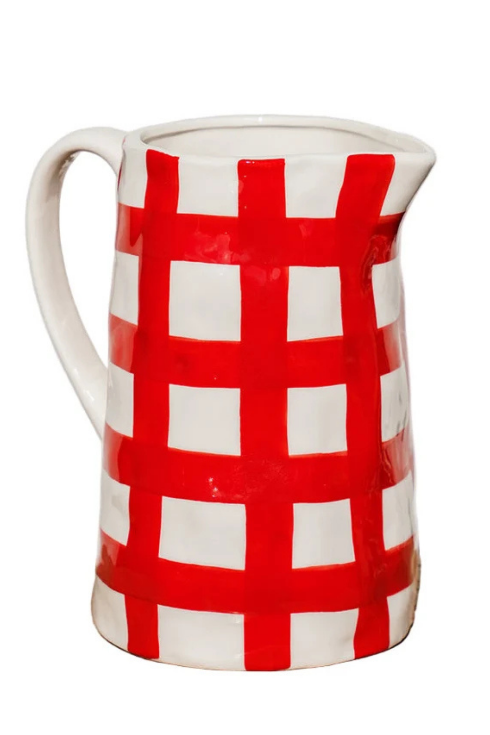 Medium Ceramic Jug | Red Gingham