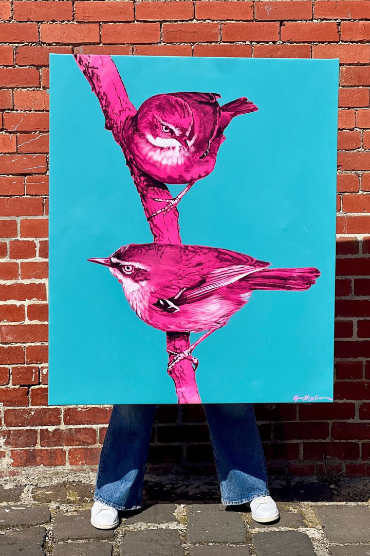 Australian Wren Study: White Browed Scrubwren- Geoffrey Carran