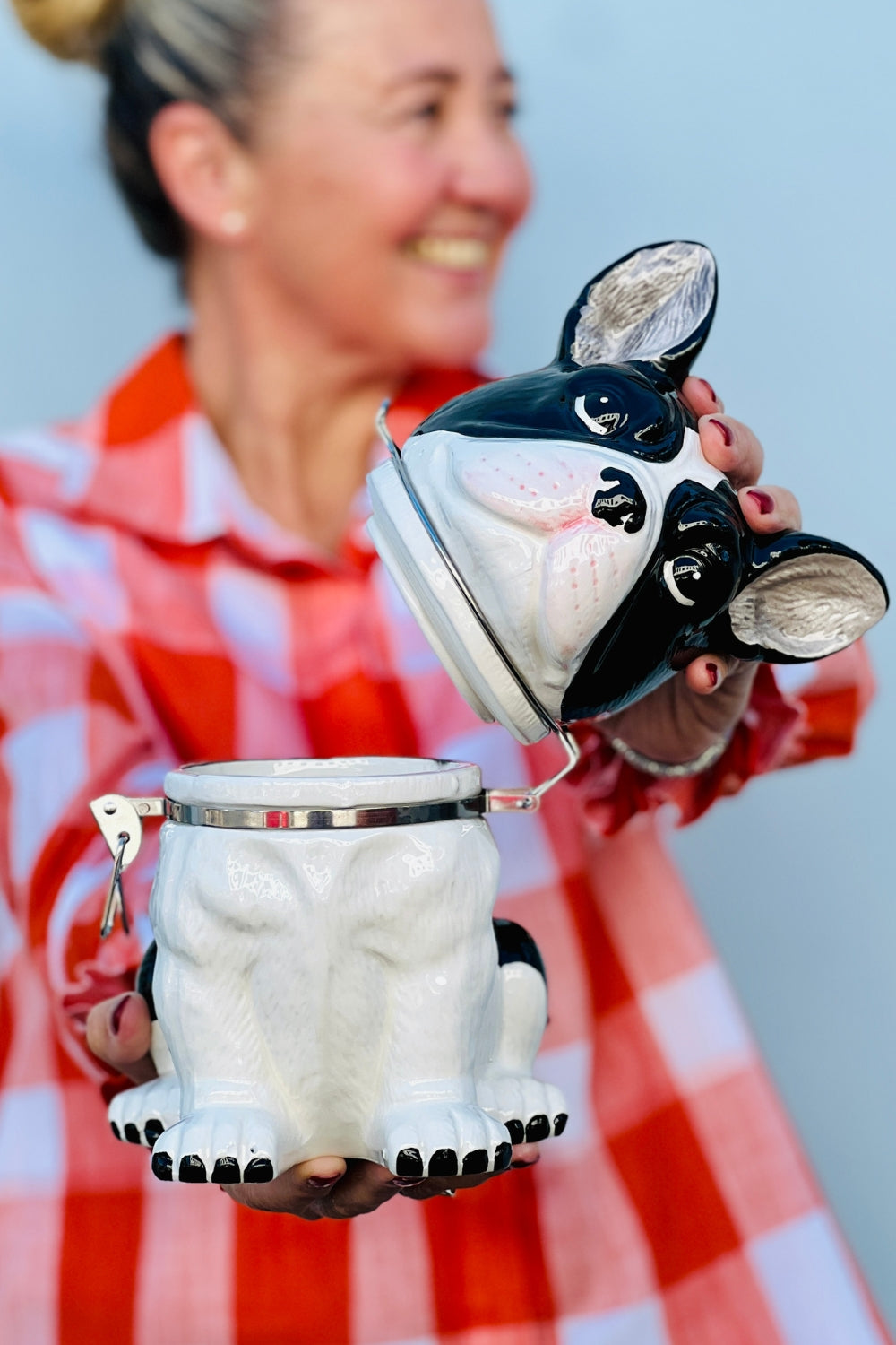 FRENCHIE CERAMIC STORAGE JAR