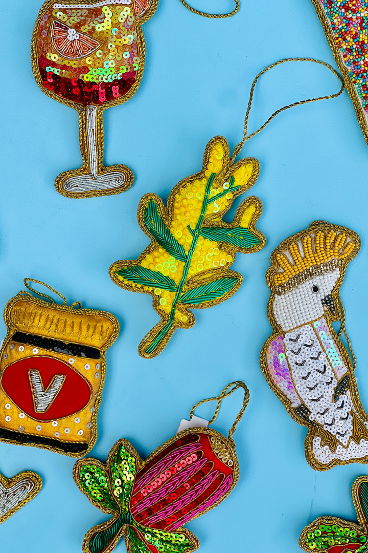 Golden Wattle Hanging Tree Decoration