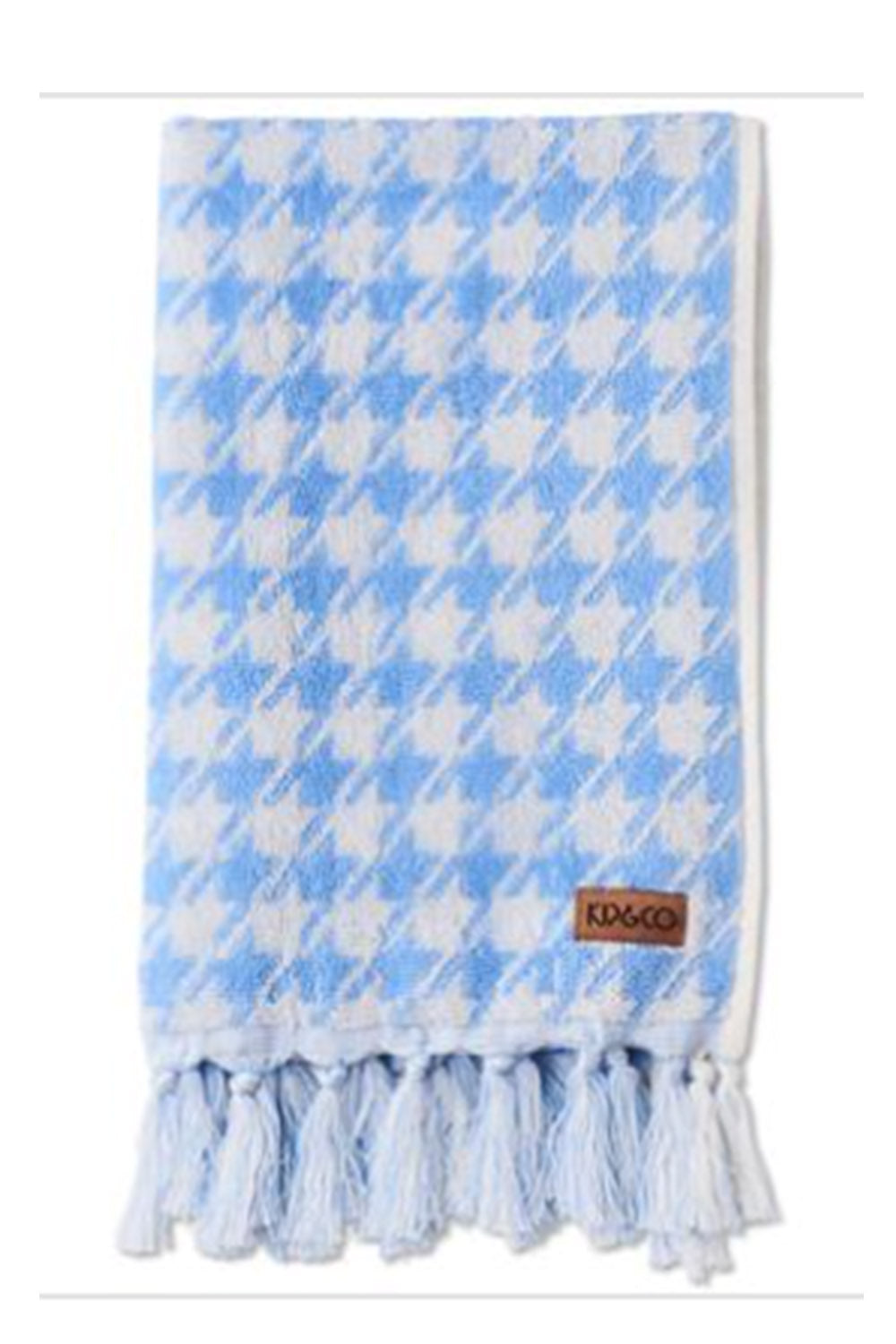 KIP & CO | Houndstooth Blue Terry Hand Towel
