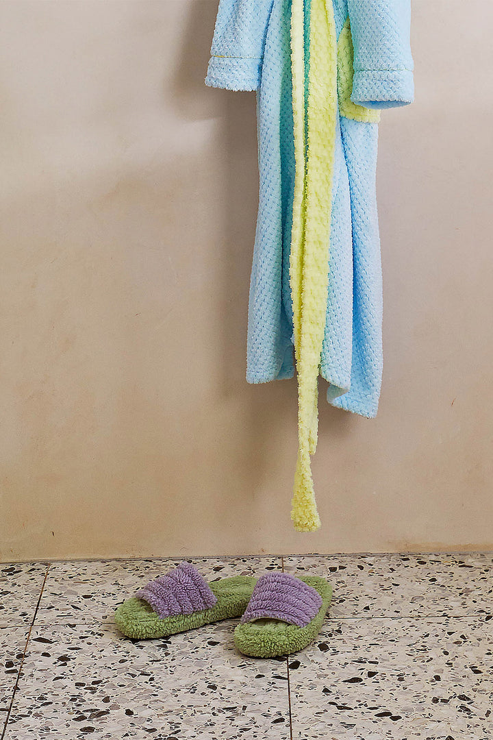 KIP & CO | Quilted Sherpa Slippers - MINT GELATO