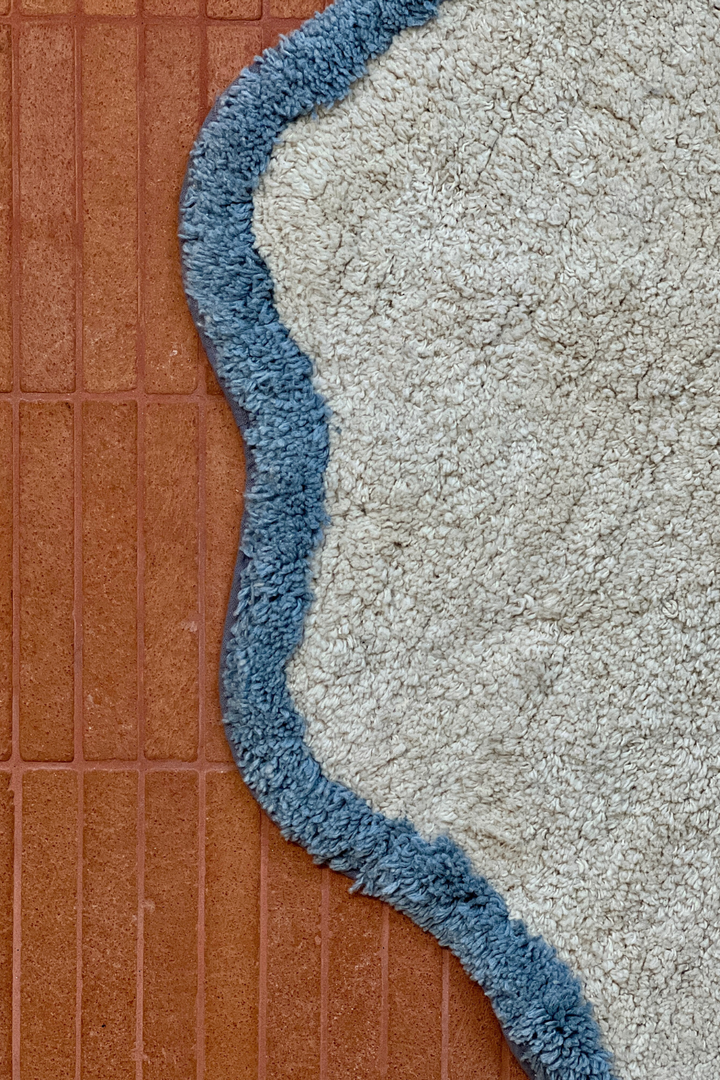 WESLEY COTTON BATH MAT BLUE