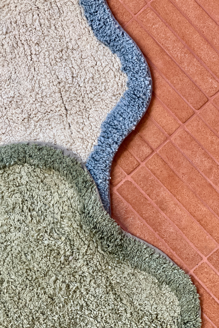 WESLEY COTTON BATH MAT BLUE