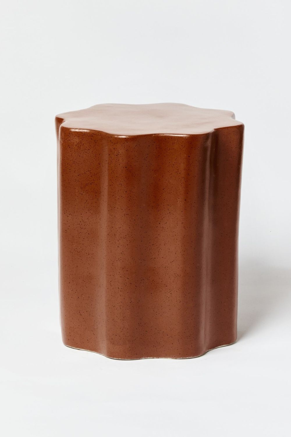 Side table wave speckle chocolate