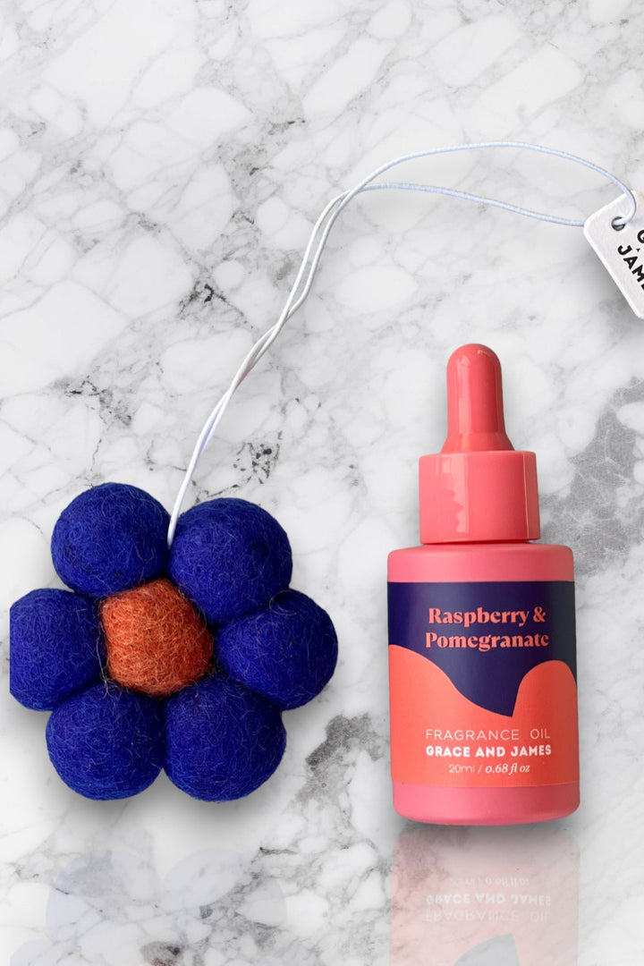 Bloom - Raspberry & Pomegranate Felt Car Freshener