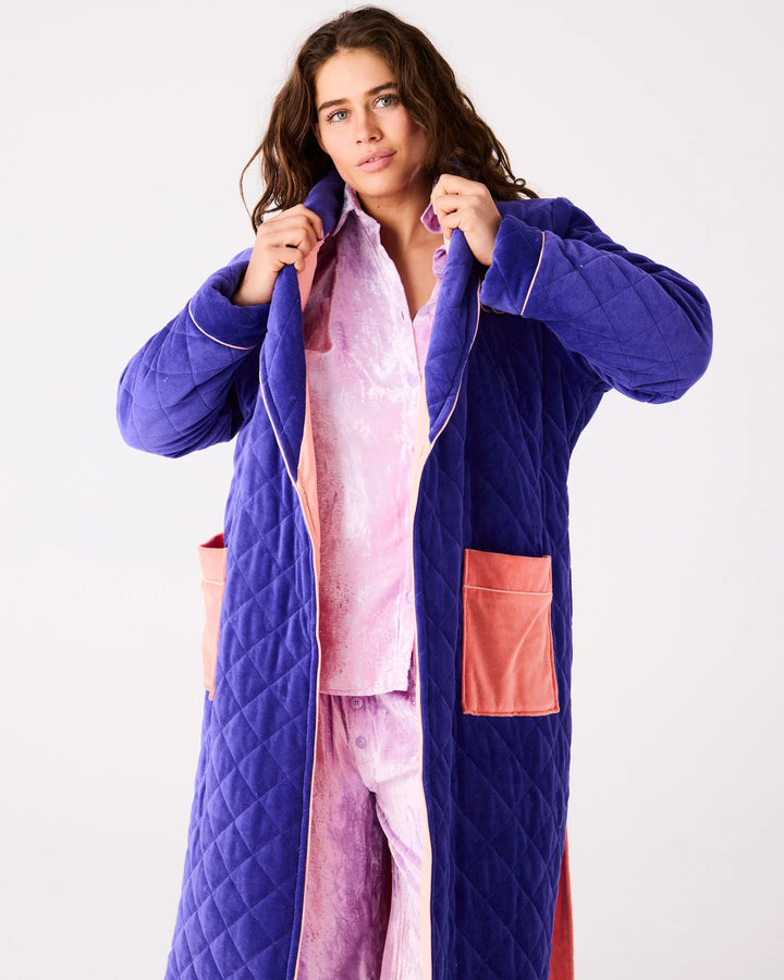 Mulberry Pie Quilted Velvet Robe
