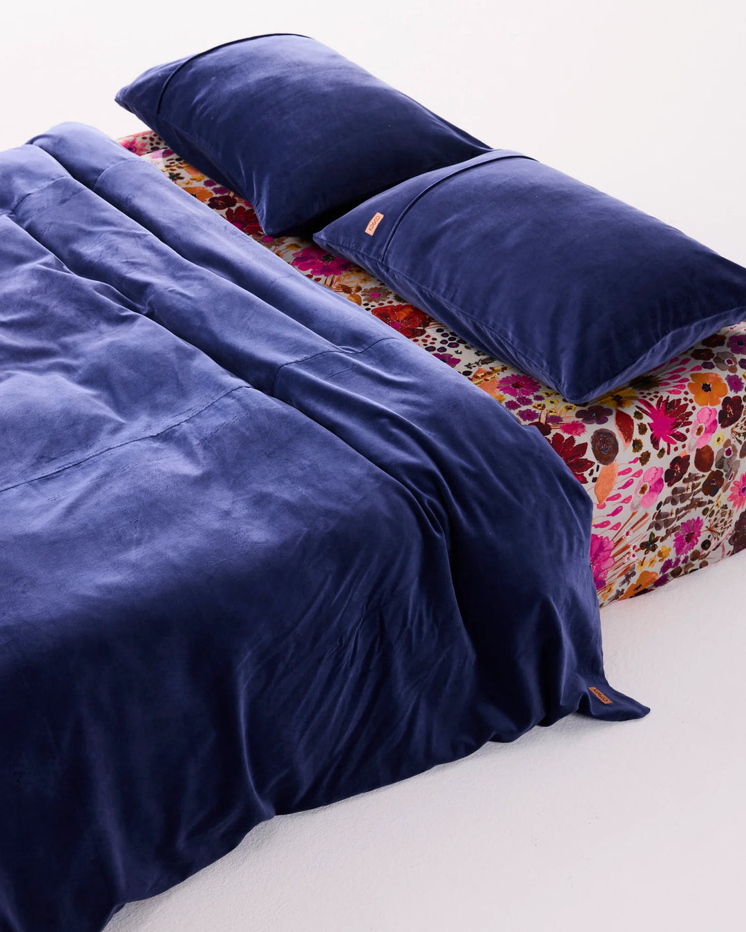 Navy Velvet Quilt Cover