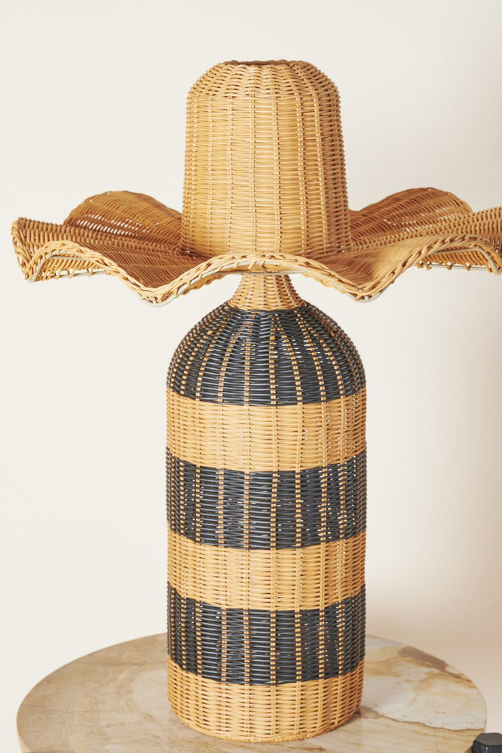 Kip & Co. Charlie's Stripes Rattan Lamp One Size