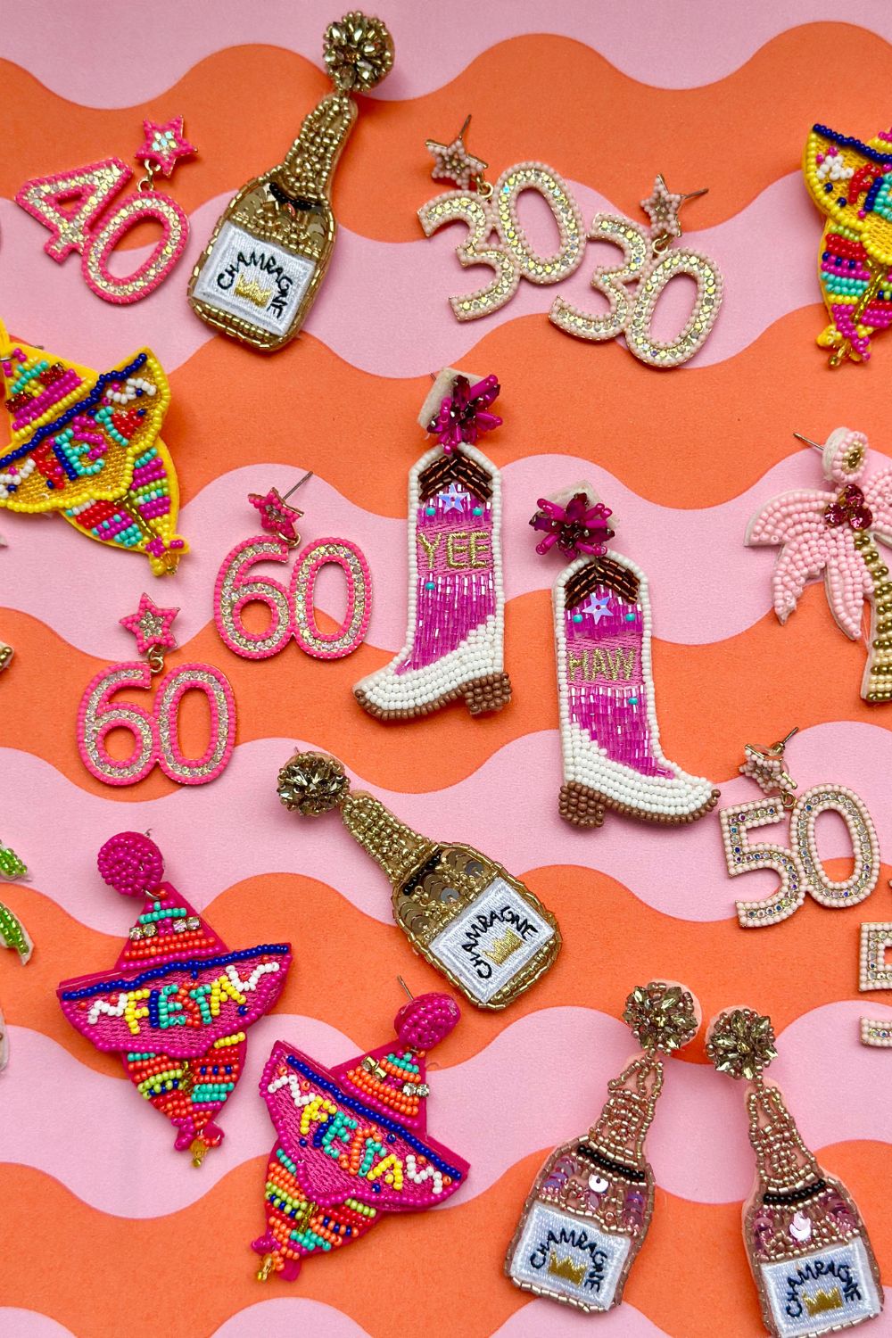 Fiesta Sombrero Earrings (Yellow)