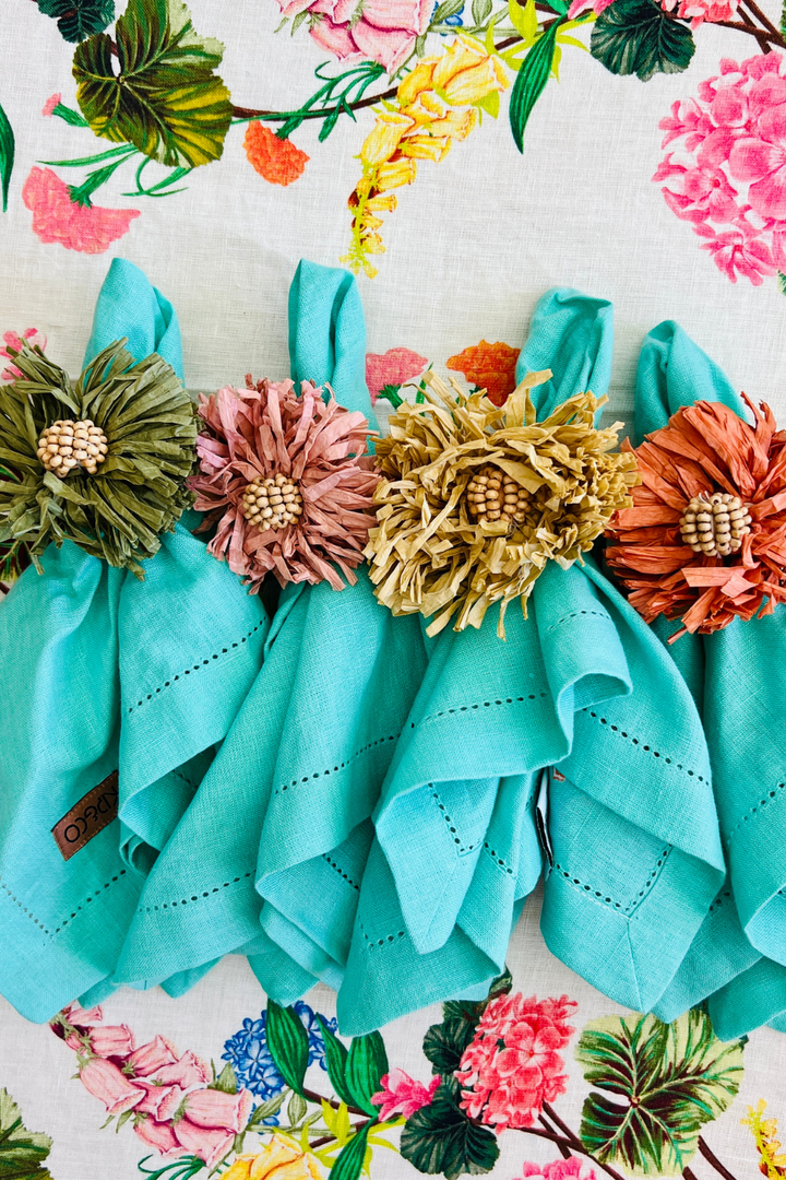 Raffia Napkin Rings - Set of 4