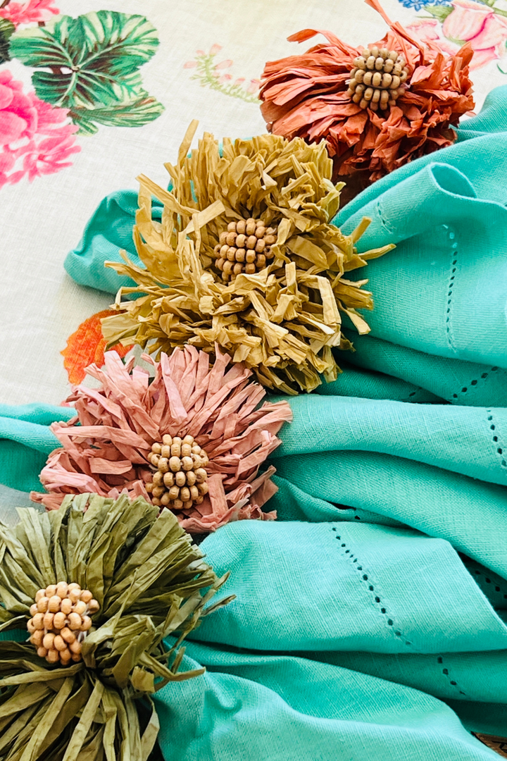 Raffia Napkin Rings - Set of 4