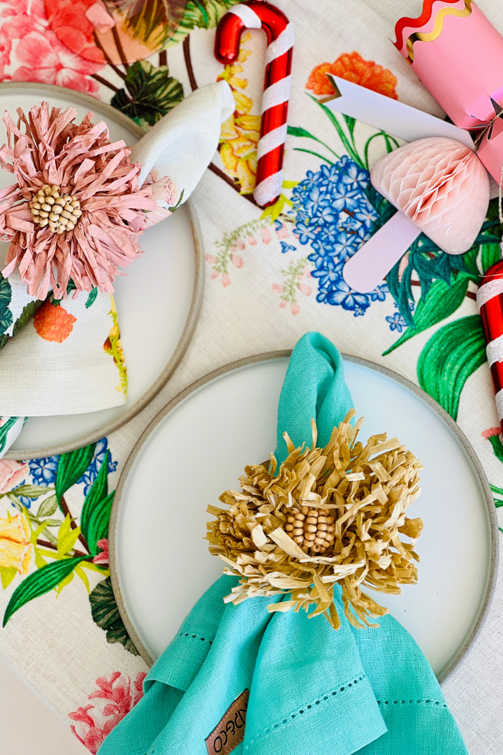 Raffia Napkin Rings - Set of 4