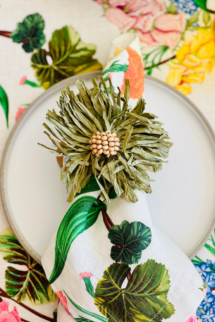 Raffia Napkin Rings - Set of 4