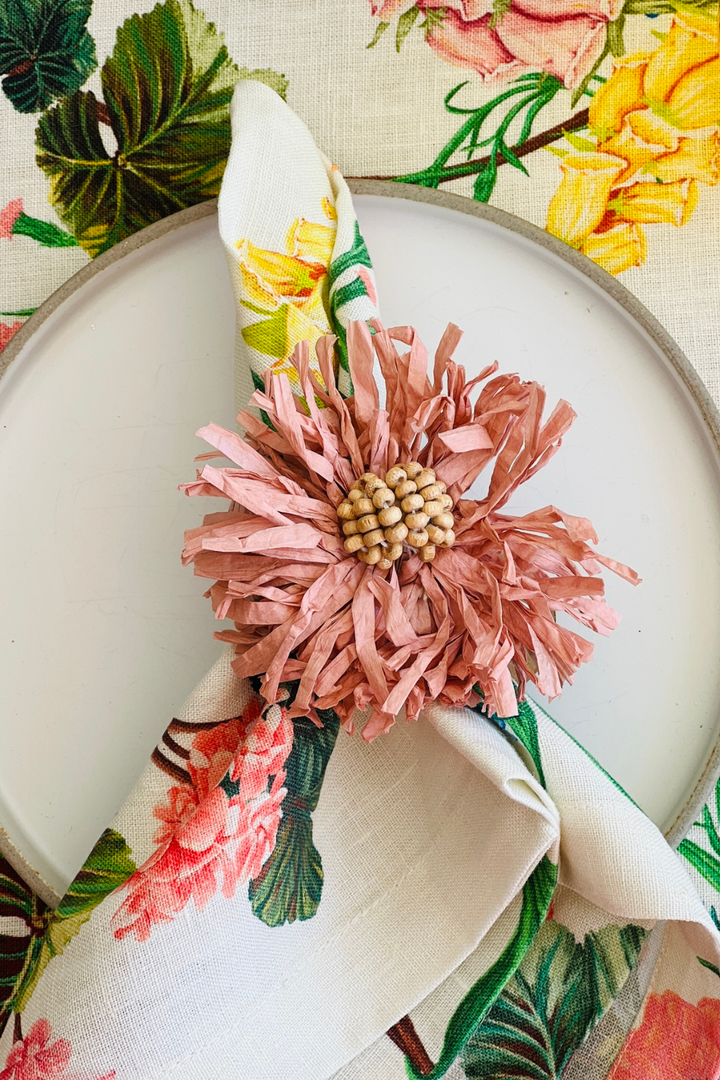 Raffia Napkin Rings - Set of 4